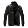 Foreign Trade Men's Leather Clothing Standing Collar Slim Fitting Men's Leather Jacket PU Men's Motorcycle Jacket Men's Jacket Short Style