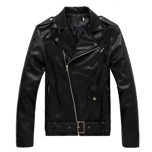 2023 Spring And Autumn New Korean Edition Motorcycle Slim Fit Leather Coat Men's Leather Jacket Coat British Fashion Men's Leather Coat