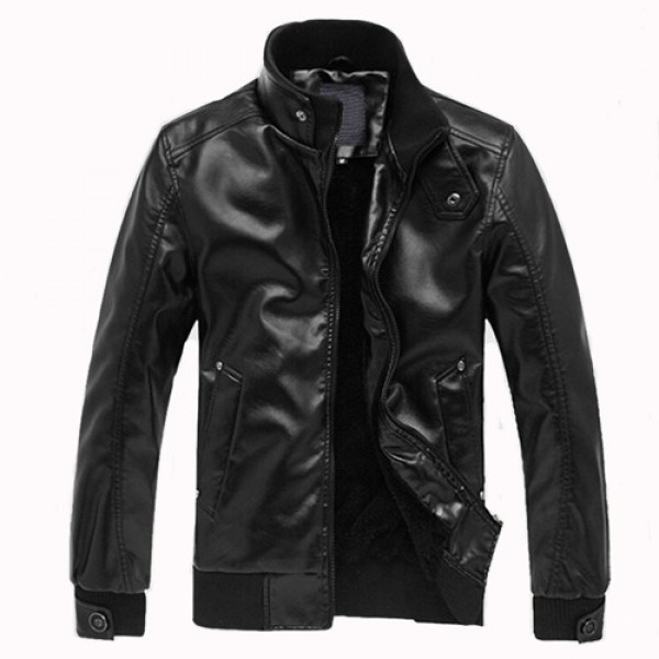 Manufacturers' Autumn And Winter Clothing, New Men's Leather Clothing Wholesale, Foreign Trade Men's Clothing, Korean Version, Slim Fitting Motorcycle, Men's Leather Jacket Trend