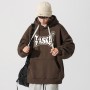 Sweater Men's Spring And Autumn New Men's American Fashion Brand Hooded Loose Pullover Top Coat Winter Fur Thickening