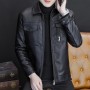 Coat Men's Leather Jacket 2023 Trendy Casual Motorcycle Autumn And Winter Plush Motorcycle Jacket Men's PU Clothing Men's