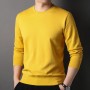 New Sweater Men's Casual Solid Round Neck 2023 Autumn New Trend Fashion Versatile Youth Multi Color Top