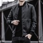 2023 New Men's Leather Coat Korean Version Trend Slim Fit Handsome Jacket Youth Men's Motorcycle Coat