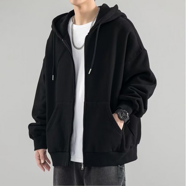 American Fashion Brand Coat Men's Autumn And Winter 2023 New Sports Hooded Cardigan Sweatshirt Men's Top Coat Jacket