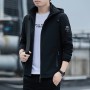 2023 Spring And Autumn New Men's Jacket Coat Men's Charge Coat Solid Hooded Casual Top Sports Plush Trend