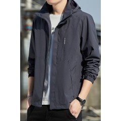 Men's Casual Jacket Jacket, Men's 2023 New Spring And Autumn Hooded Top, Simple Korean Version Of Work Clothes, Men's Sprint Jacket