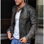 Wholesale Of Autumn And Winter Men's PU Leather Jackets For Men's Youth Standing Collar Punk Men's Motorcycle Leather Jackets For Foreign Trade In Europe And America