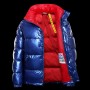 European Station Shiny Down Jacket Men's Short 2023 Winter New Trendy Couple Hooded Thickened Warm Jacket