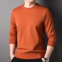 New Sweater Men's Casual Solid Round Neck 2023 Autumn New Trend Fashion Versatile Youth Multi Color Top