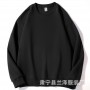 320g Healthy Cotton Solid Round Neck Off Shoulder Sweater Loose Heavy Duty Huamian Top Wholesale Men's And Women's Underlay Pullover