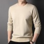 New Sweater Men's Casual Solid Round Neck 2023 Autumn New Trend Fashion Versatile Youth Multi Color Top