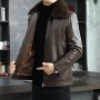 Wholesale Of Casual Leather Jackets For Middle-Aged And Elderly Men's New Plush And Thickened Fur Integrated Men's Autumn And Winter Outerwear