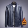 Oversized Men's Leather Jacket With Added Fat And Trendy, Handsome Youth Casual Fit Motorcycle Jacket, Men's Loose Fitting Baseball Jacket