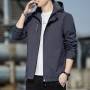 2023 Spring And Autumn New Men's Jacket Coat Men's Charge Coat Solid Hooded Casual Top Sports Plush Trend