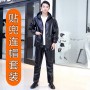 Men's Leather Jacket, Plush And Thickened Leather Jacket, Leather Pants Set, Cotton Jacket, Motorcycle Windproof And Labor Protection Work Clothes