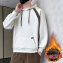 Autumn And Winter Round Neck Sweaters With Plush Men's Young Students' Popular Thickened Casual Fashion Trend Loose Hooded Jacket