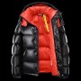 European Station Shiny Down Jacket Men's Short 2023 Winter New Trendy Couple Hooded Thickened Warm Jacket