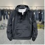 Autumn New Men's Workwear Big Pocket Hooded Top Zipper Pocket Pullover Charge Coat Casual Loose Coat Trend