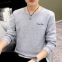 Spring And Autumn Round Neck Sweater For Men, Loose And Versatile, Handsome And Trendy Brand Top, Fashion And Comfortable, Printed Long Sleeve Underlay Shirt For Outer Wear