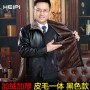 Middle Aged Men's Leather Jacket With Plush Leather Jacket, Men's Casual Leather Jacket, Loose Size Leather Jacket, Middle-Aged And Elderly Dad's Outfit