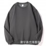 320g Healthy Cotton Solid Round Neck Off Shoulder Sweater Loose Heavy Duty Huamian Top Wholesale Men's And Women's Underlay Pullover