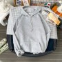 2023 Autumn Solid Color Sweater Men's Hoodie Ins Hong Kong Style Loose Fitting Korean Edition Trend Versatile Student Coat Trend