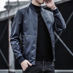 2023 New Men's Leather Coat Korean Version Trend Slim Fit Handsome Jacket Youth Men's Motorcycle Coat