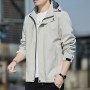 2023 Spring And Autumn New Men's Jacket Coat Men's Charge Coat Solid Hooded Casual Top Sports Plush Trend