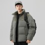 Winter New Men's Short Down Jacket Stand Collar Jacket With Corduroy Splicing Windproof And Warm Duck Down Color Matching Men's Clothing