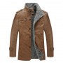 Leather Fur One Piece Plush And Thickened One Piece Men's Leather Clothing Large Casual