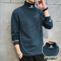 Men's Sweater 2023 Autumn New Fashion Brand Men's T-Shirt Top Large Casual Long Sleeve High Neck Underlay Top