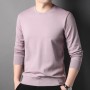 New Sweater Men's Casual Solid Round Neck 2023 Autumn New Trend Fashion Versatile Youth Multi Color Top