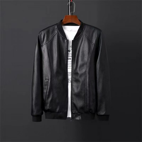 2023 Tiktok Kwai Popular Middle Aged And Elderly Leather Garments Wholesale PU Leather Garments For Men Motorcycle Leather Garments Can Be Issued One Piece