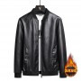 Oversized Men's Leather Jacket With Added Fat And Trendy, Handsome Youth Casual Fit Motorcycle Jacket, Men's Loose Fitting Baseball Jacket