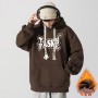 Sweater Men's Spring And Autumn New Men's American Fashion Brand Hooded Loose Pullover Top Coat Winter Fur Thickening