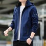 2023 Spring And Autumn New Men's Jacket Coat Men's Charge Coat Solid Hooded Casual Top Sports Plush Trend