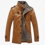 Leather Fur One Piece Plush And Thickened One Piece Men's Leather Clothing Large Casual