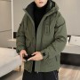 Winter New 50 White Duck Down Down Coat Men's Loose Port Style Hooded Coat Outdoor Windproof Down Charge Coat