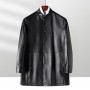 A Small Amount Of Clothing Haining Autumn New Genuine Leather Coat 2023 Business Casual Men's Mid Length Sheepskin Coat