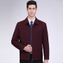 2023 Spring And Autumn New Middle-Aged Men's Wool Jacket Dad's Business Casual Lapel Jacket Jacket Jacket Top