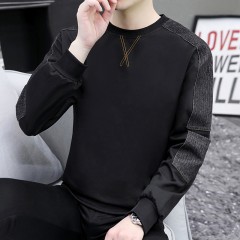 Men's Sweater Autumn And Winter Plush Thickening 2023 New Trendy Brand Casual And Handsome Long Sleeved Top Men's Bottom Shirt