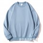 320g Healthy Cotton Solid Round Neck Off Shoulder Sweater Loose Heavy Duty Huamian Top Wholesale Men's And Women's Underlay Pullover