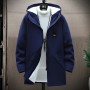 Windbreaker Men's 2023 Spring And Autumn New Mid Length Jacket Men's Hooded Jacket Casual Versatile Men's Clothing